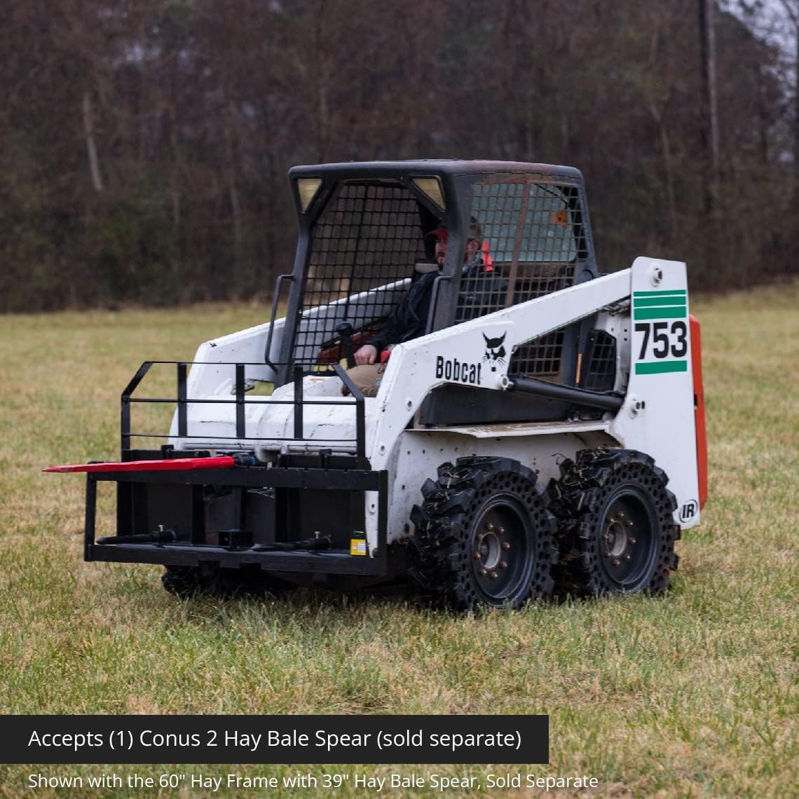 72-in Skid Steer Pallet Fork Frame Attachment, 5,500 LB Capacity F365097