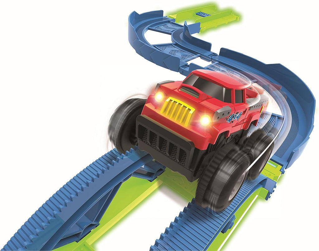 46 Pcs Glow in The Dark Race Car Track Set L29152