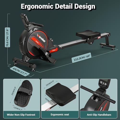 Magnetic Rowing Machine with LCD Monitor N121