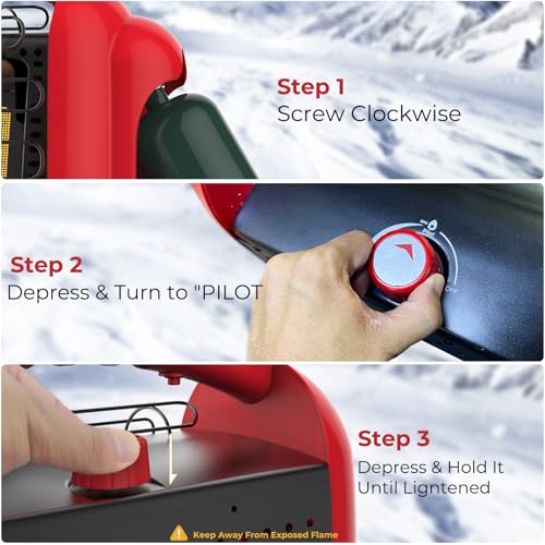 Red 12000 BTU Portable Propane Heater D4273