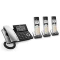 Corded/Cordless Phone with Smart Call Blocker, Silver/Black with 3 Handsets J5097