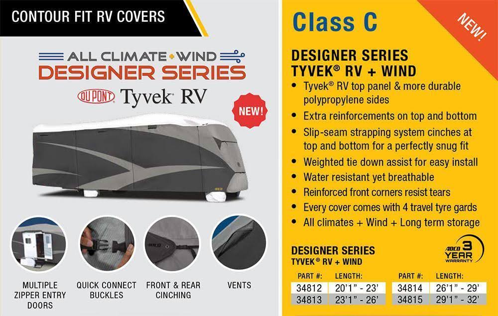 26&1x22-29& Tyvek Plus Wind RV Cover I5381