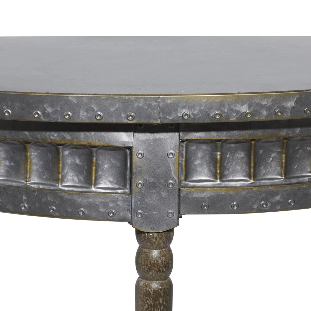 Metal Half Moon Console Table C851