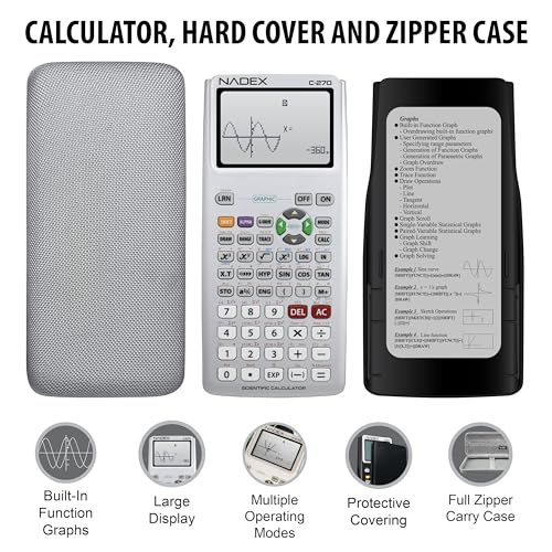 Black Graphing Scientific Calculator with Carrying Case Y71572