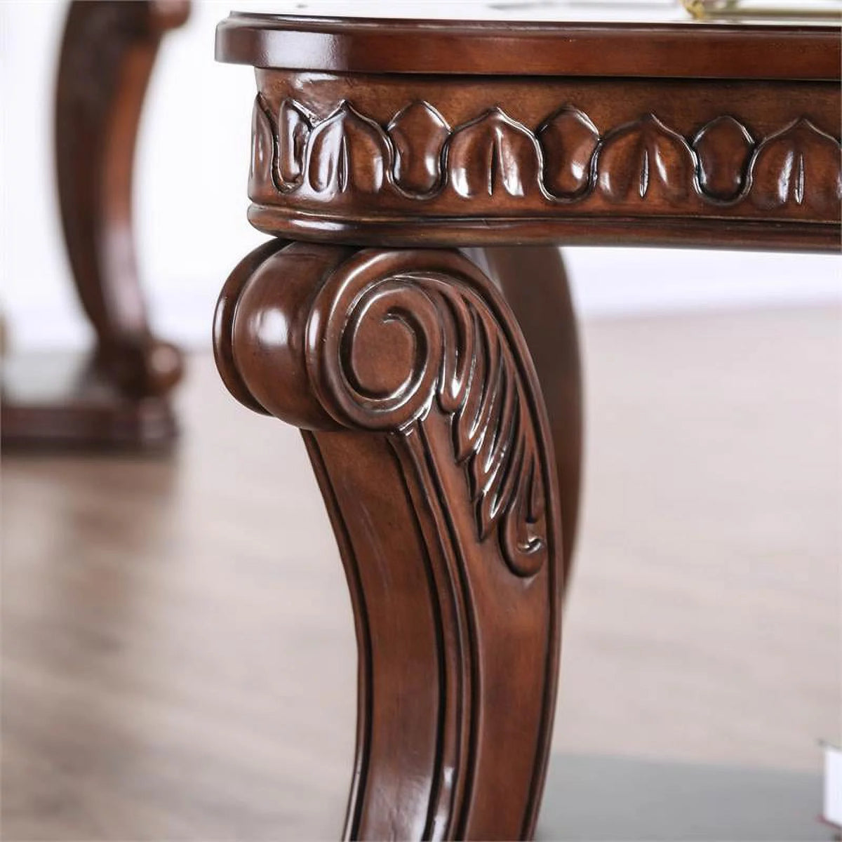 Dark Oak Wood Open Shelf End Table G375