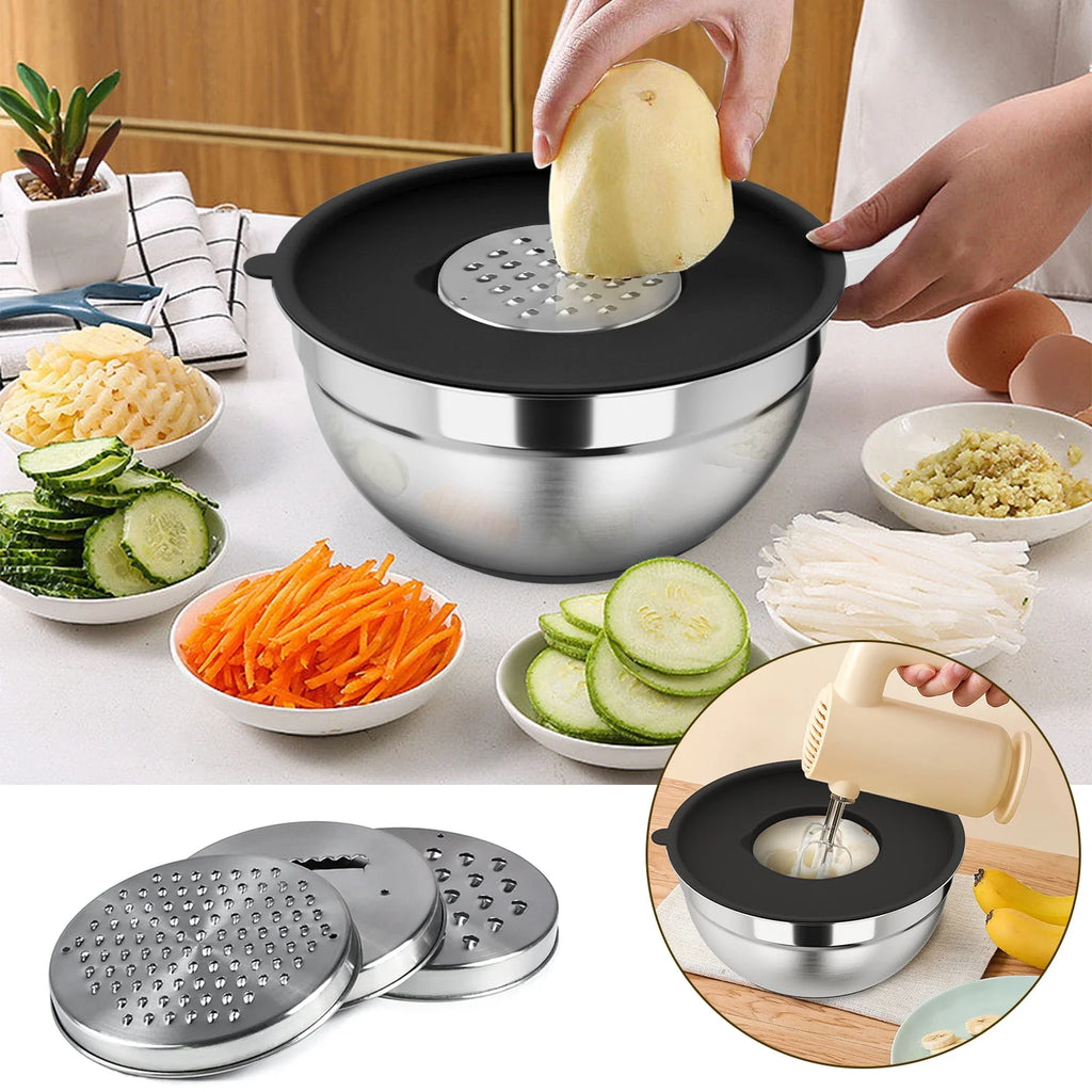 20 Pcs Stainless Steel Mixing Bowls Set with Lids L538