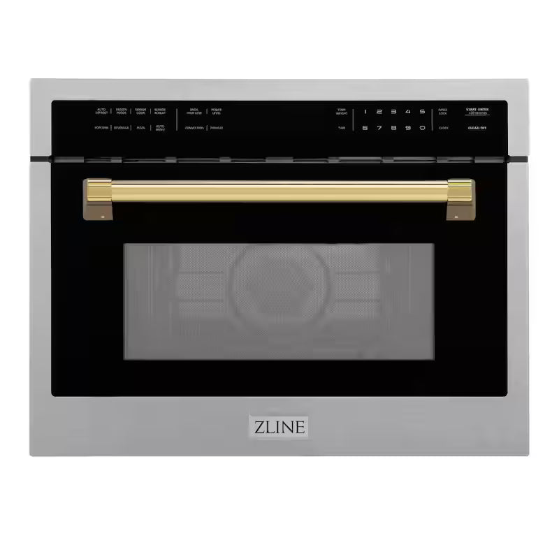 24 in. 1.6 cu. ft. Built-In Convection Microwave Oven Stainless with Gold X386297