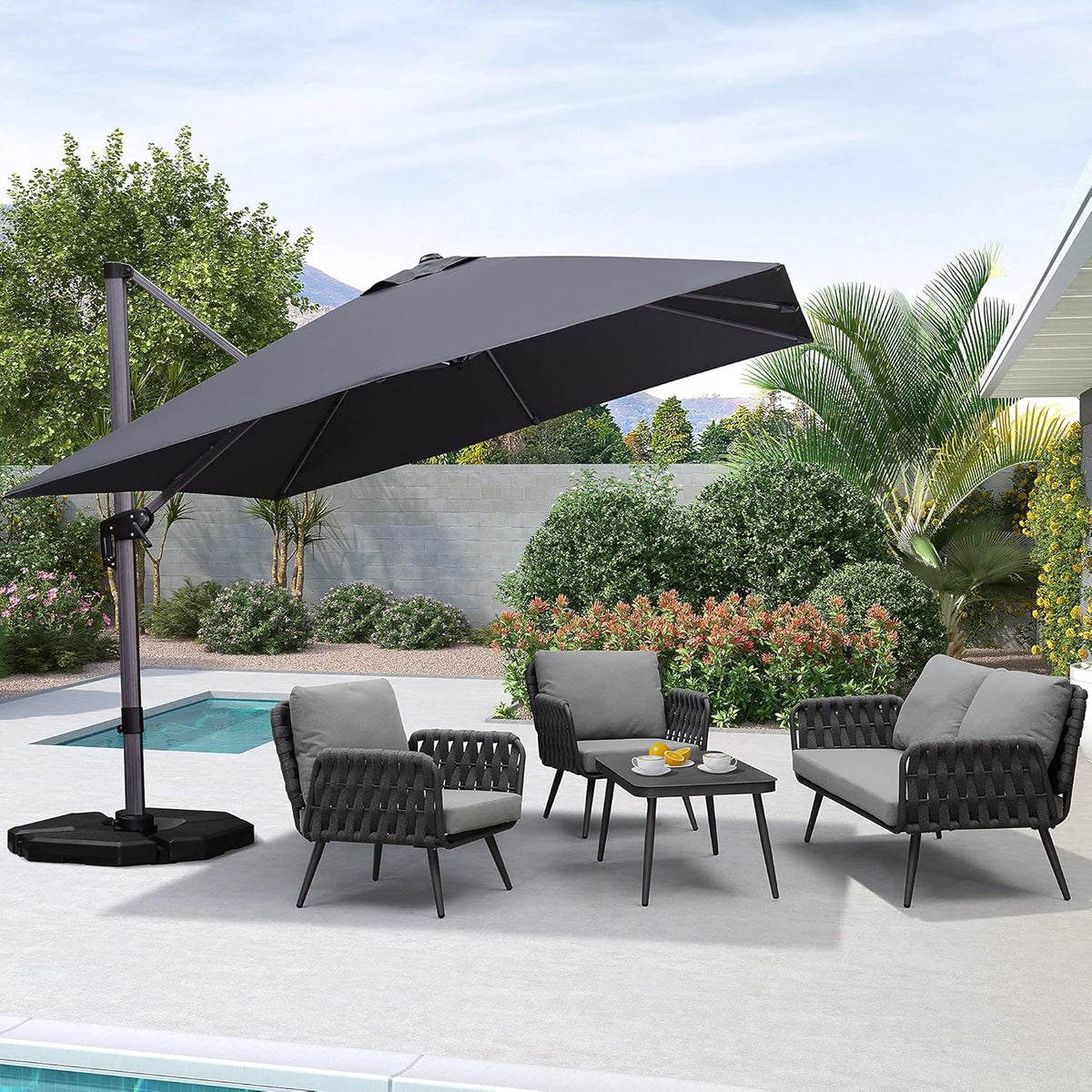 10 FT Square Cantilever Patio Umbrella X60431