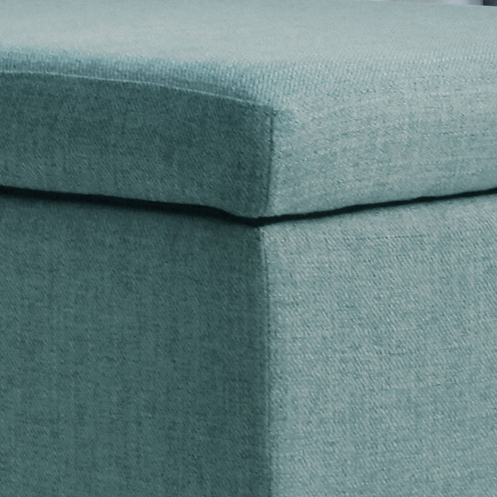 Blue Fabric File Storage Ottoman J54877