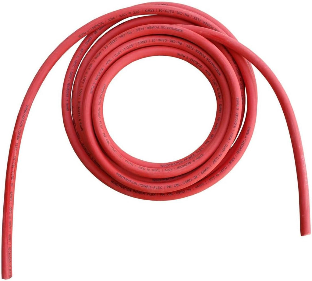 4 AWG 15 Feet Red + 15 Feet Black Pure Copper Flexible Welding Battery Cable Wire Pack of 2 G9504
