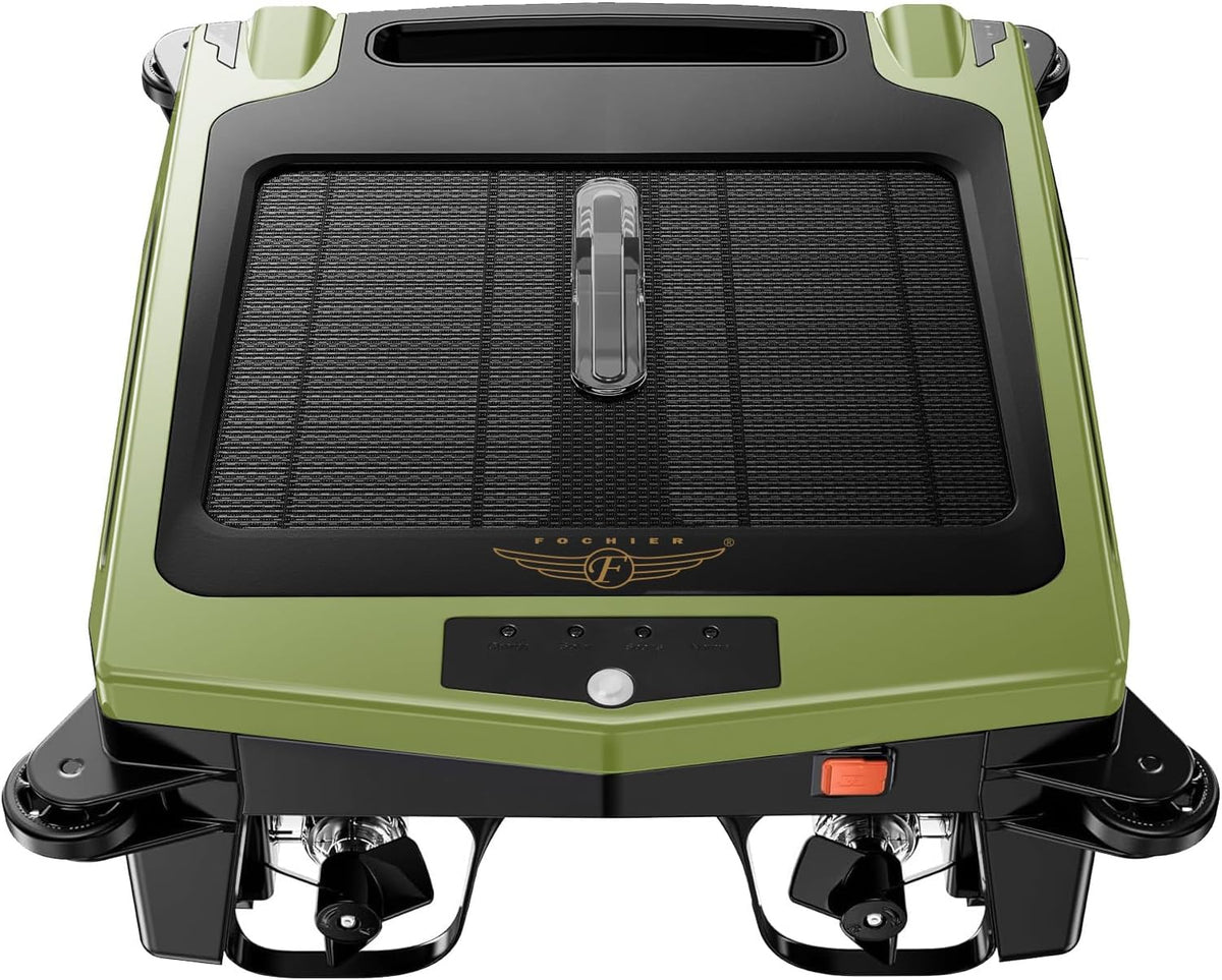 Cordless Robotic Pool Cleaner, Solar Powered Pool Skimmer with Dual Charging Options, Pool Robot Vacuum with Automatic Obstacle Avoidance, Green P66001
