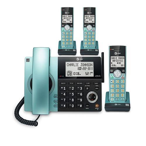 Corded/Cordless Phone with Smart Call Blocker, Silver/Black with 3 Handsets J5097