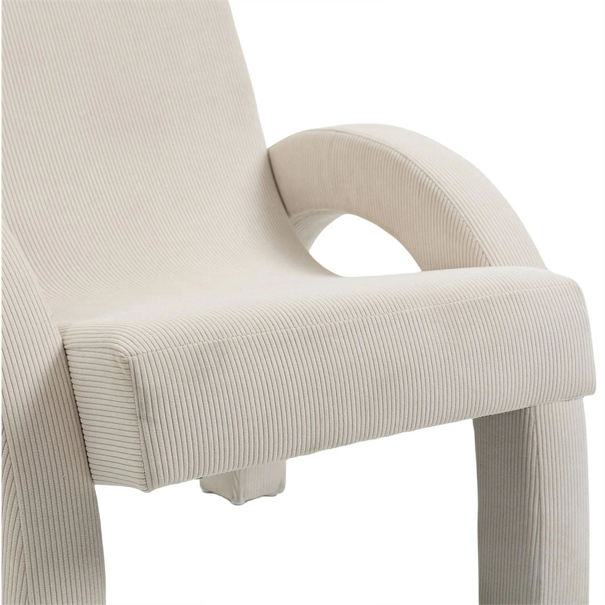 Cream Corduroy Accent Chair Z414