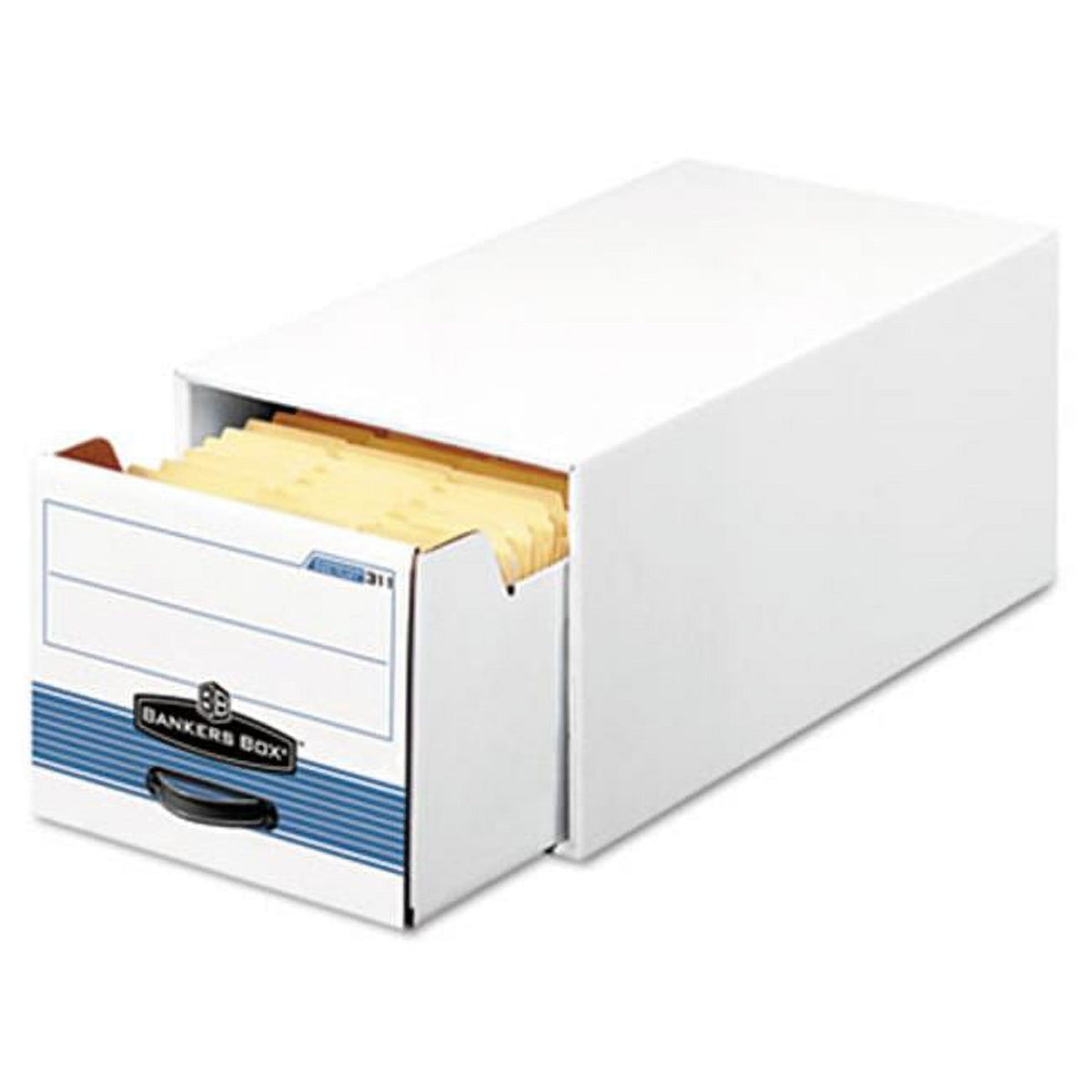 White/Blue Steel Storage Box A38685