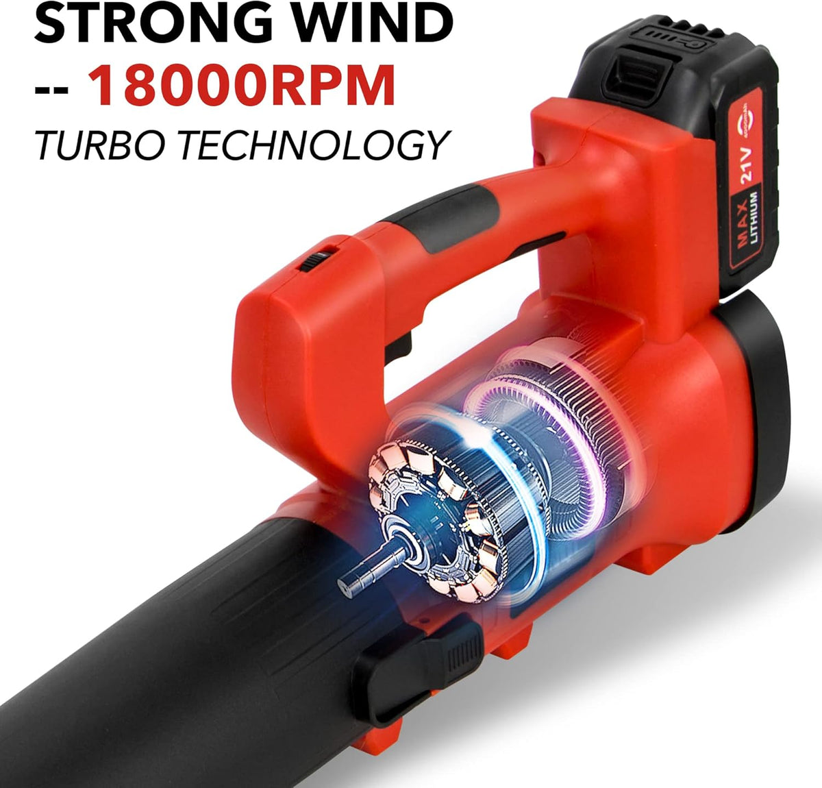 Cordless Handheld Leaf Blower with Battery & Charger L695