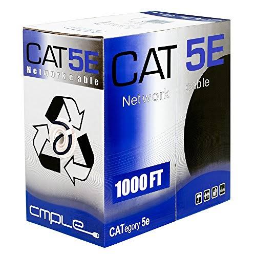 Cat5e Ethernet Network Cable 1000 ft Black W95801