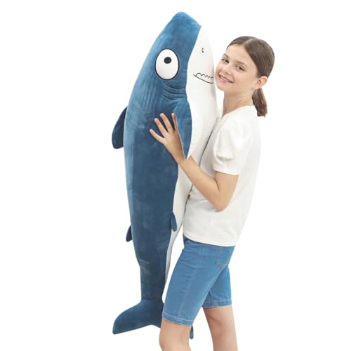 Blue 32” Shark Plush Stuffed Animal M3000