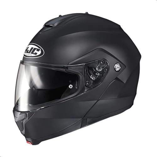Solid Modular Motorcycle Helmet with Pinlock Shield, DOT Approved, Semi Flat Black, Medium B7916
