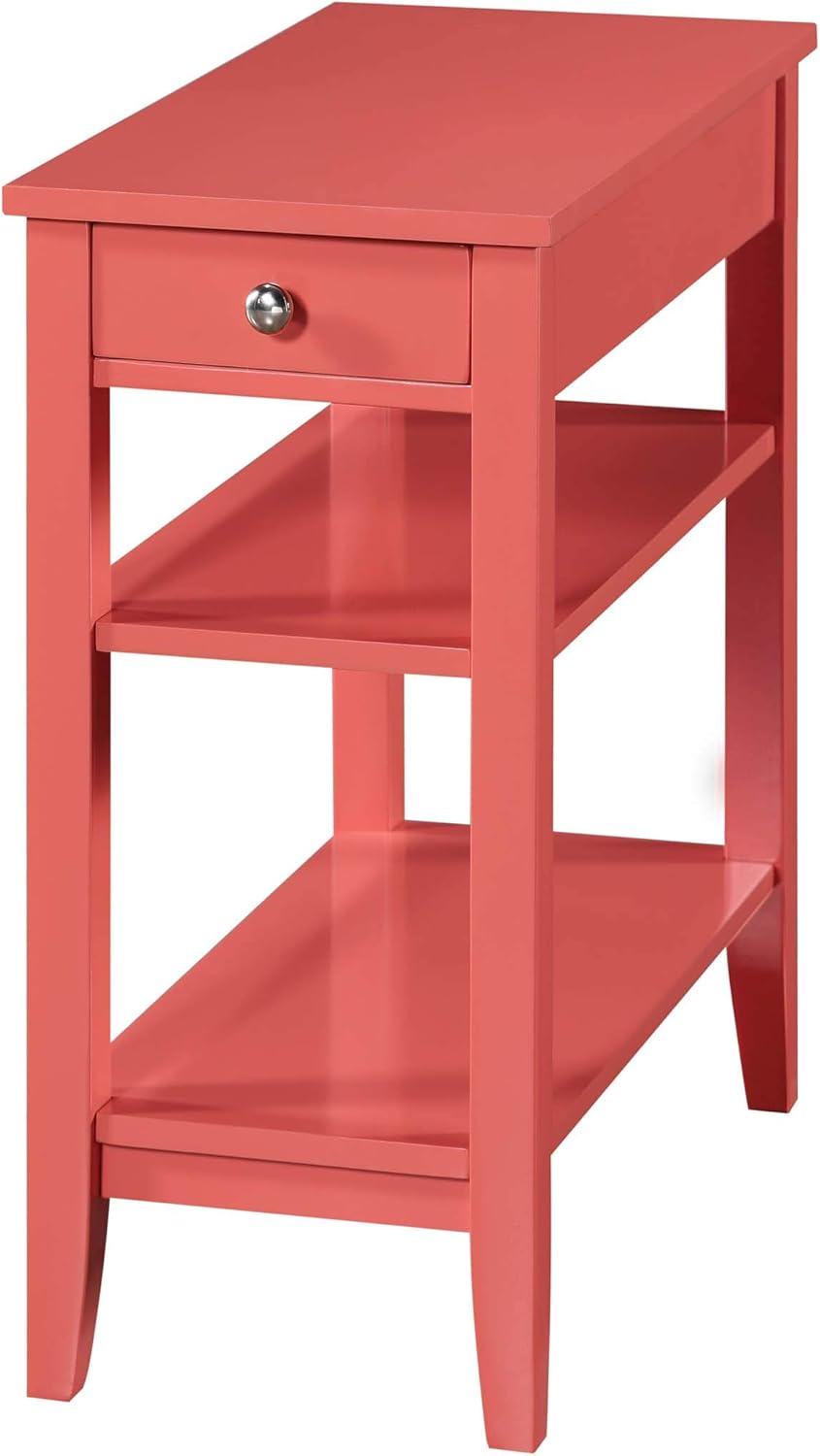 1 Drawer Chairside End Table with Shelves, Cherry V362570