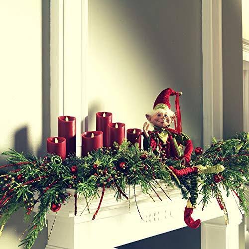 Red Pillar Candles with Remote, Set of 3 J29975