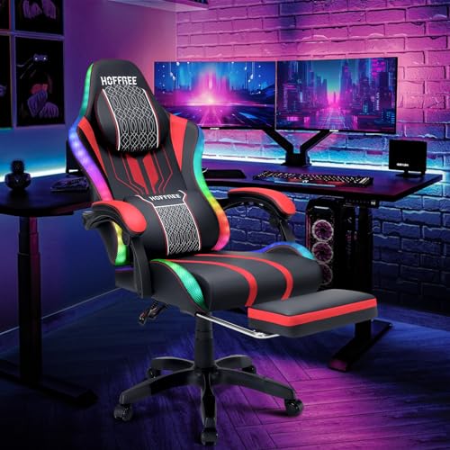 Pink Gaming Chair with Speakers and Footrest E5657
