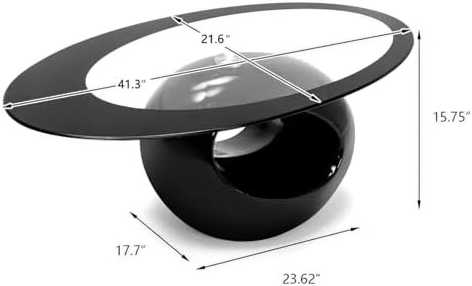 Contemporary Glass Coffee Table Set Y7813