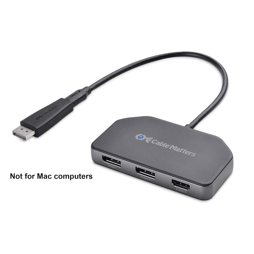 Triple 4K DisplayPort Splitter with 2X 8K DisplayPort 1.4 and 1x 4K HDMI W648836
