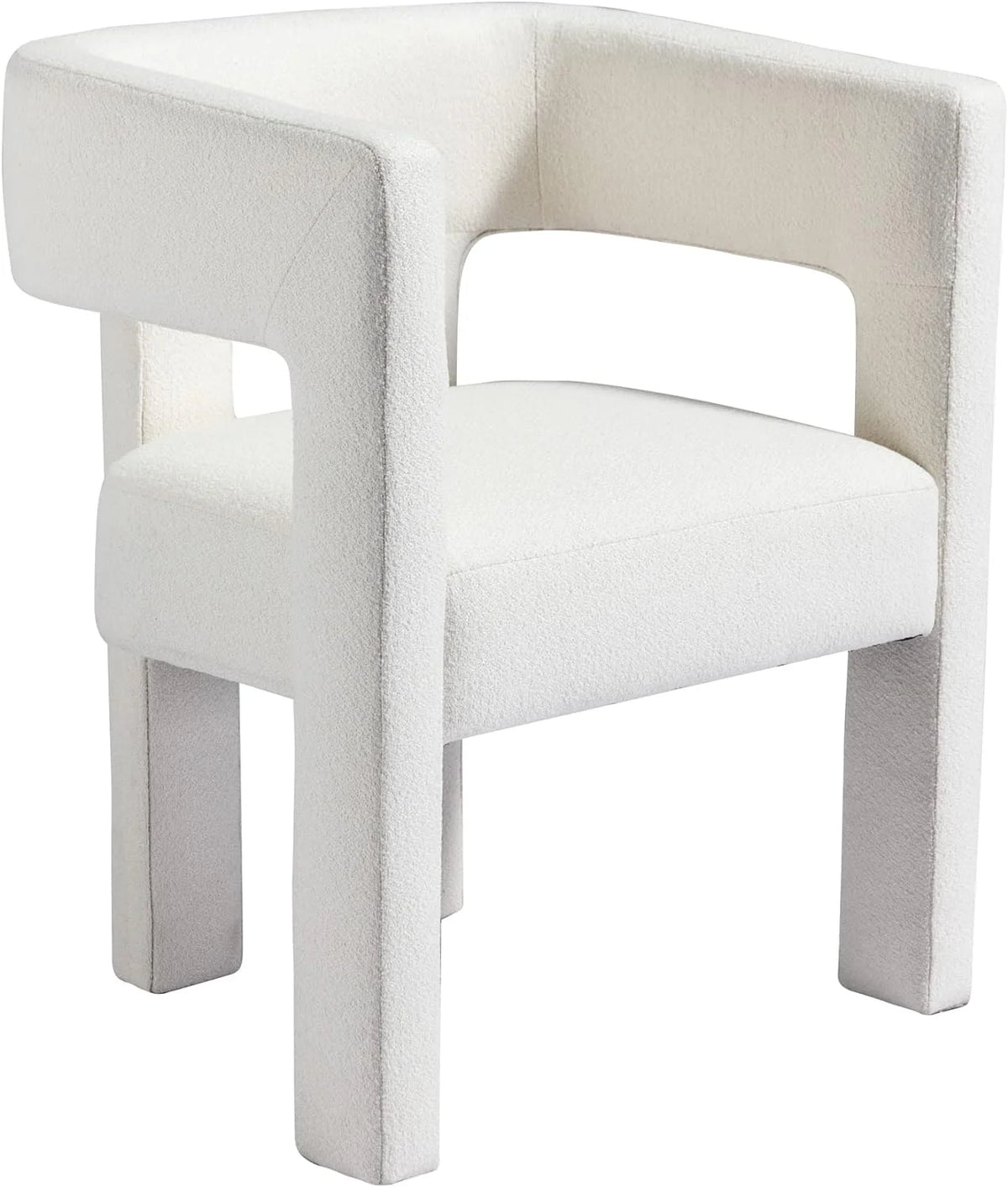 Beige Upholstered Accent Chair with Solid Wood Frame J901321