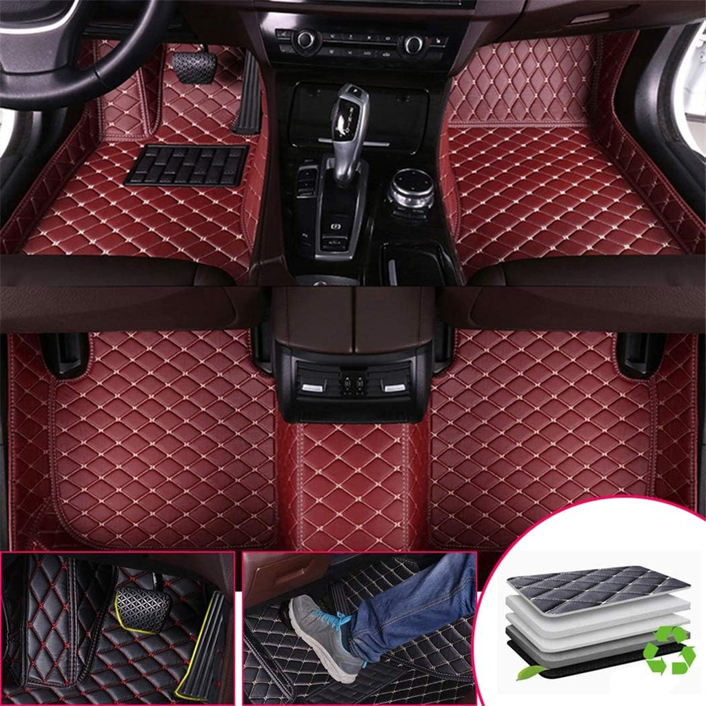 Black Beige Custom Car Floor Mats for Honda Civic U886