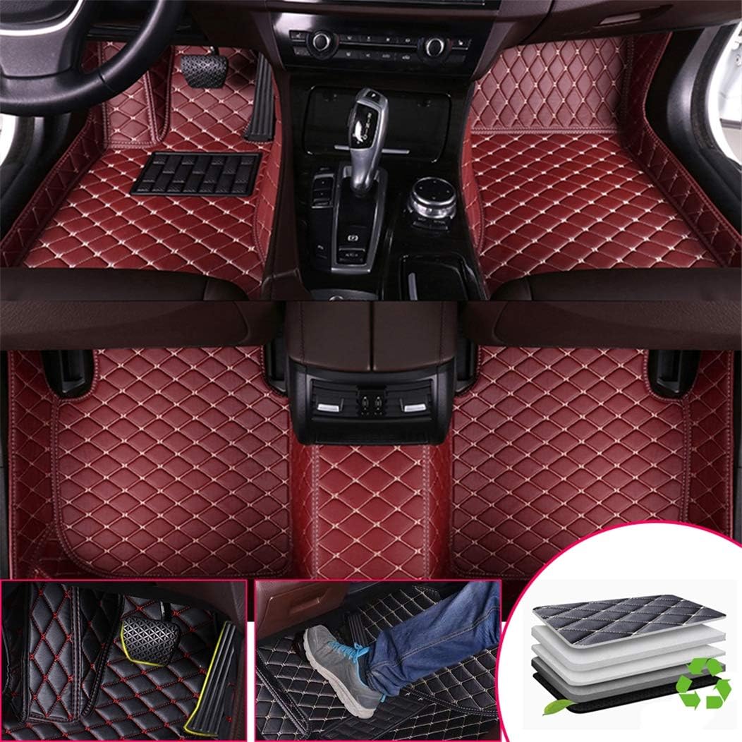 Black Beige Custom Car Floor Mats for Honda Civic U886