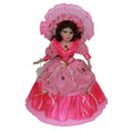 40cm Porcelain Female Doll Model In Rose Red Dress Hat Home Decor I97650