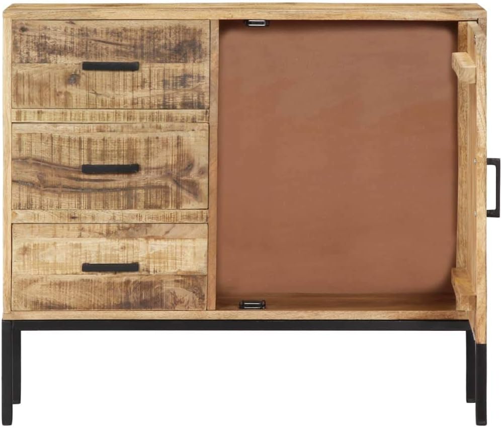 Solid Mango Wood Sideboard with Drawer Storage I511