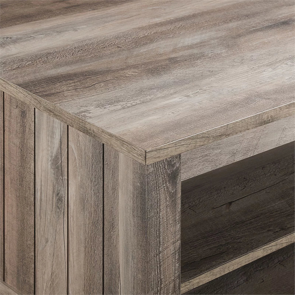 48" Grooved Panel Sided Wood Coffee Table M926