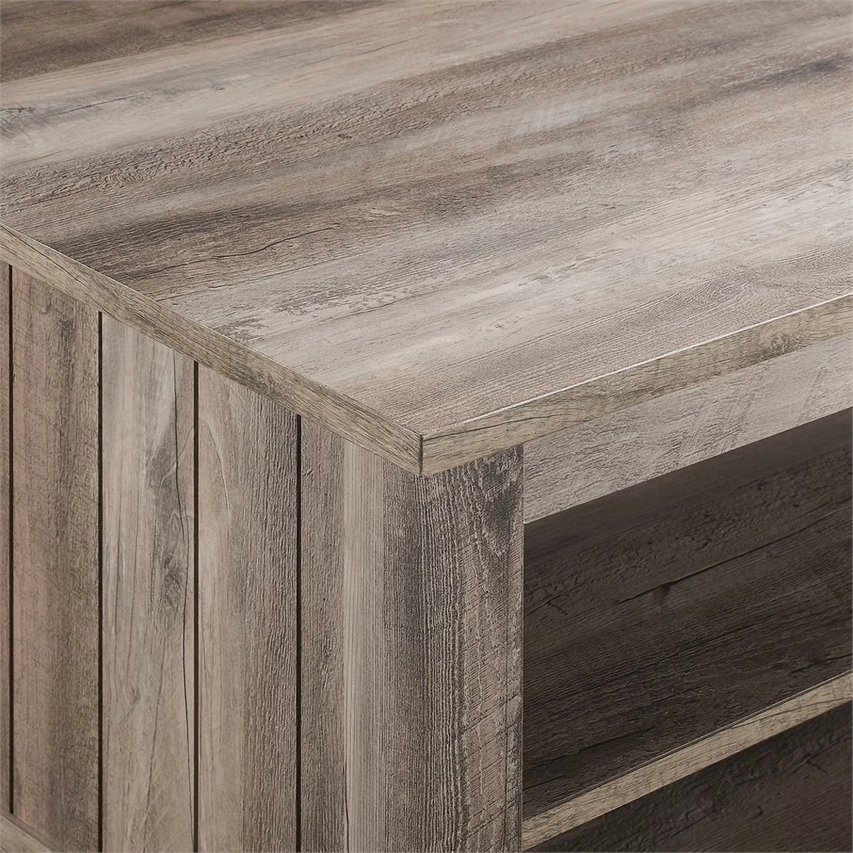 48" Grooved Panel Sided Wood Coffee Table M926