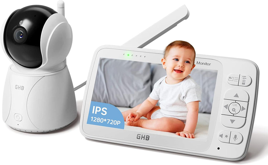 Baby Monitor with Camera and Audio 5 HD 720P Night Vision Temperature Sensor E6965