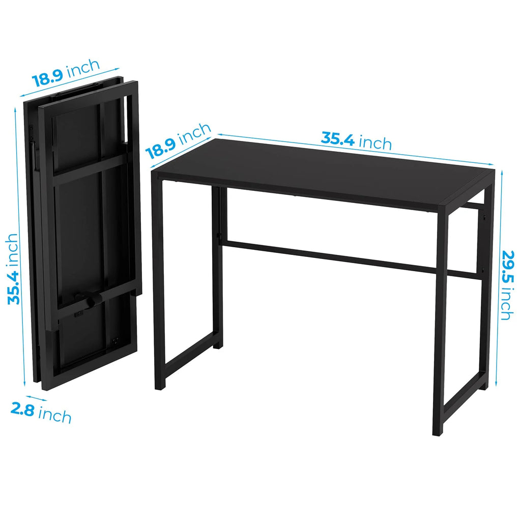 Black 35.4 in Folding Desk V31319