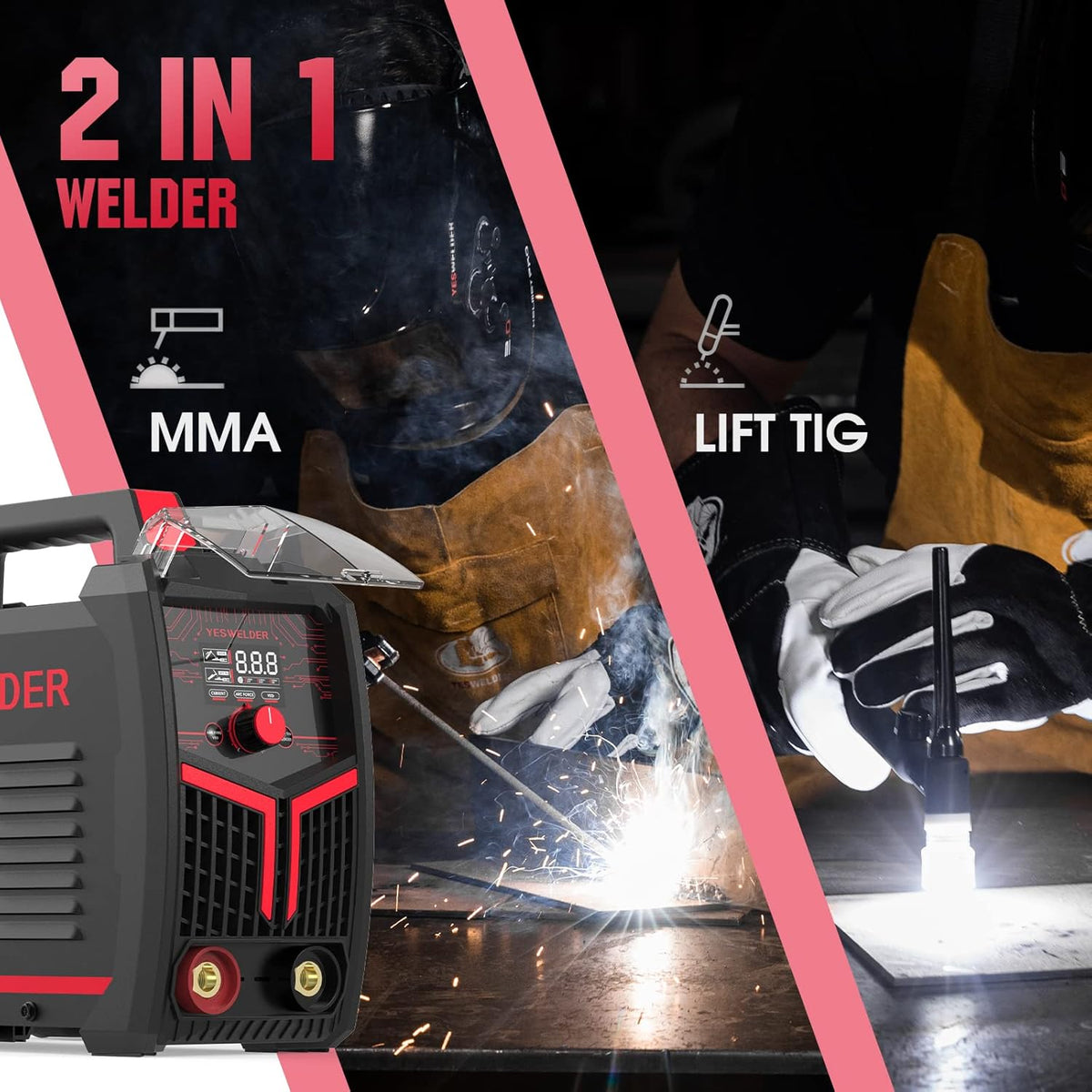 160Amp ARC Welder Machine with Synergic Control R475728