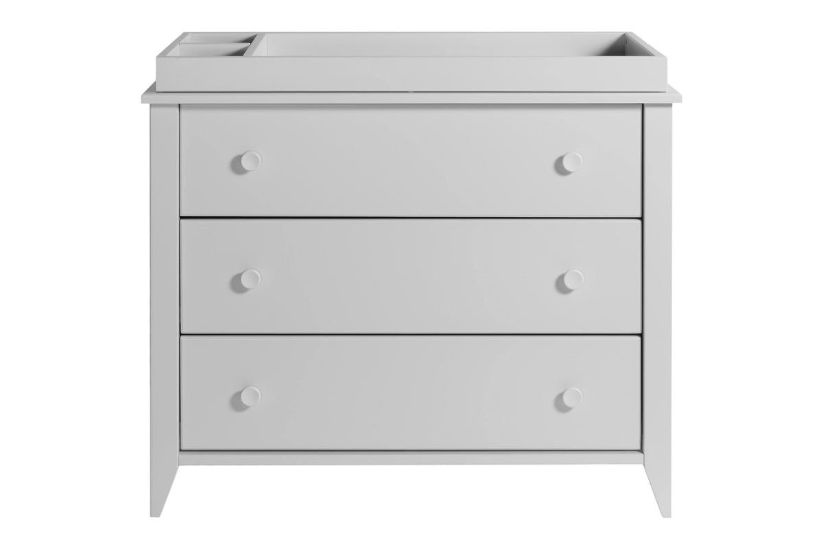 3-Drawer Changer Dresser with Removable Changing Tray Washed Natural White Q72446