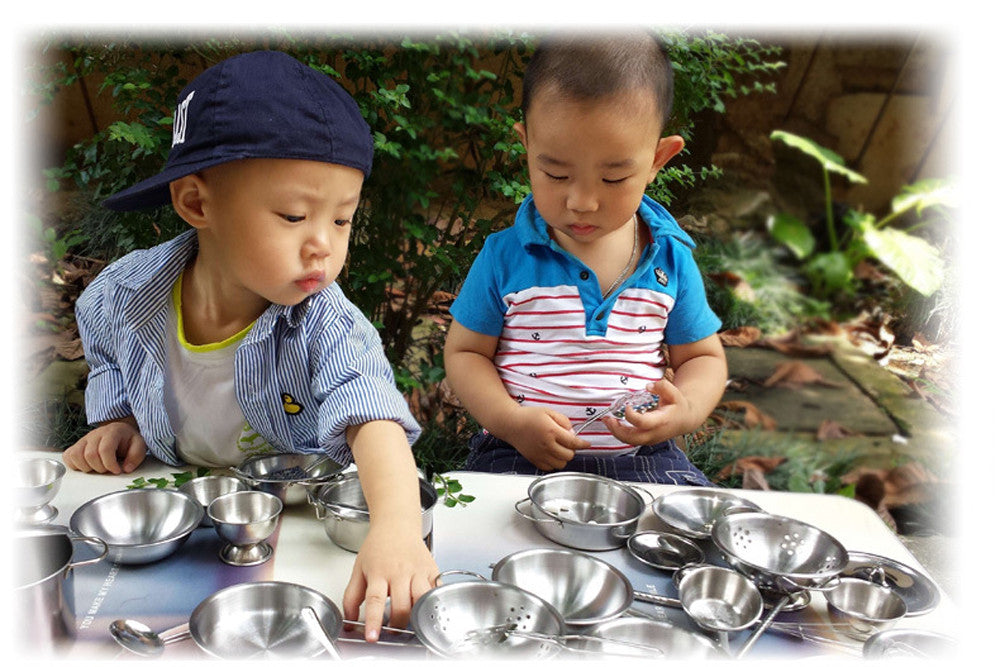16 Pcs Kids Kitchen Cookware Set Pots Pans Cooking Utensils E258