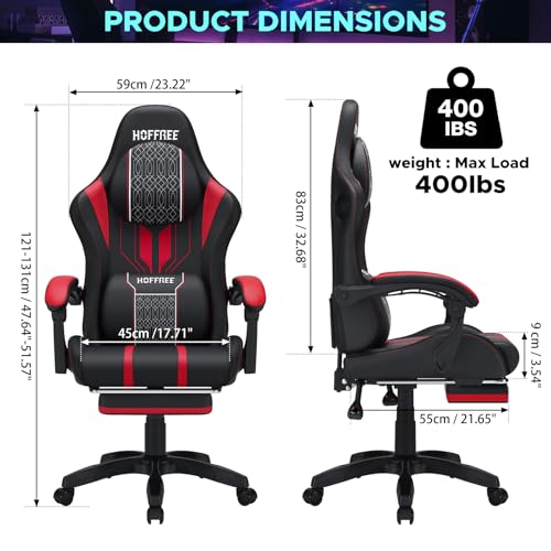 Pink Gaming Chair with Speakers and Footrest E5657