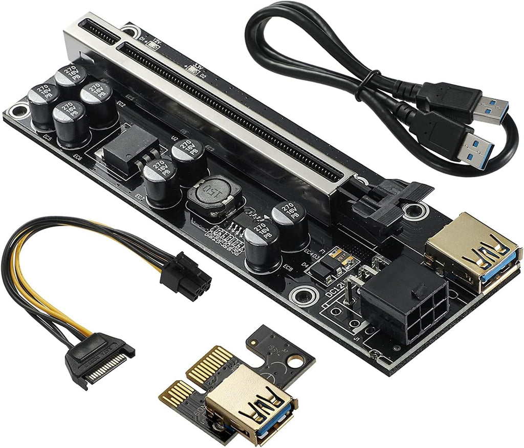 Black PCIe Riser Card 6-Pieces D335