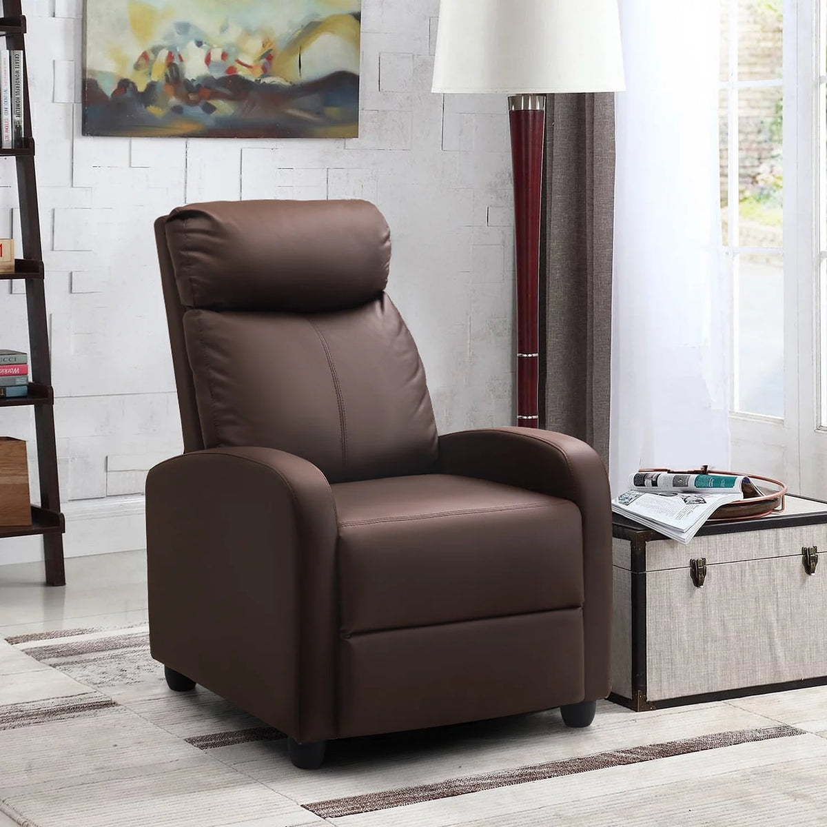 Brown PU Leather Recliner Chair R902073