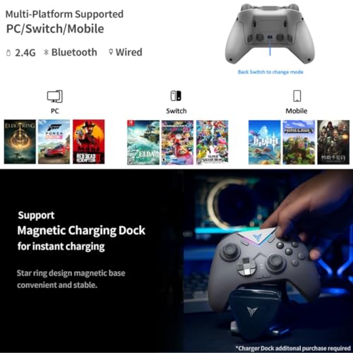 PC Controller with Hall Joystick and 6 Macros Buttons A300331