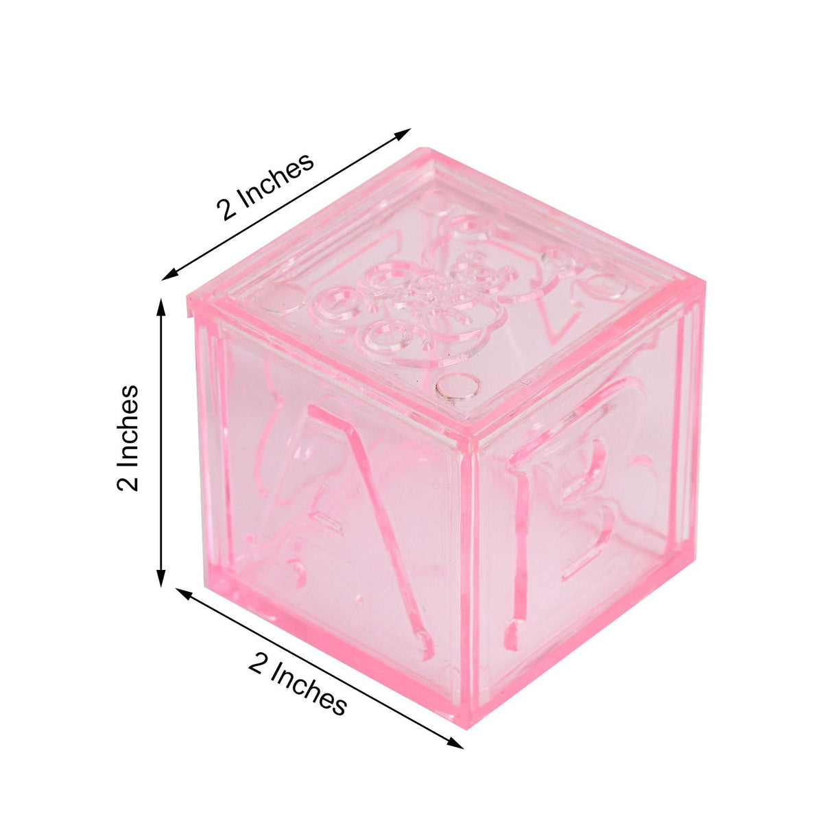 Pink Fillable Baby Blocks Party Favor Gift - 12/pk D551569