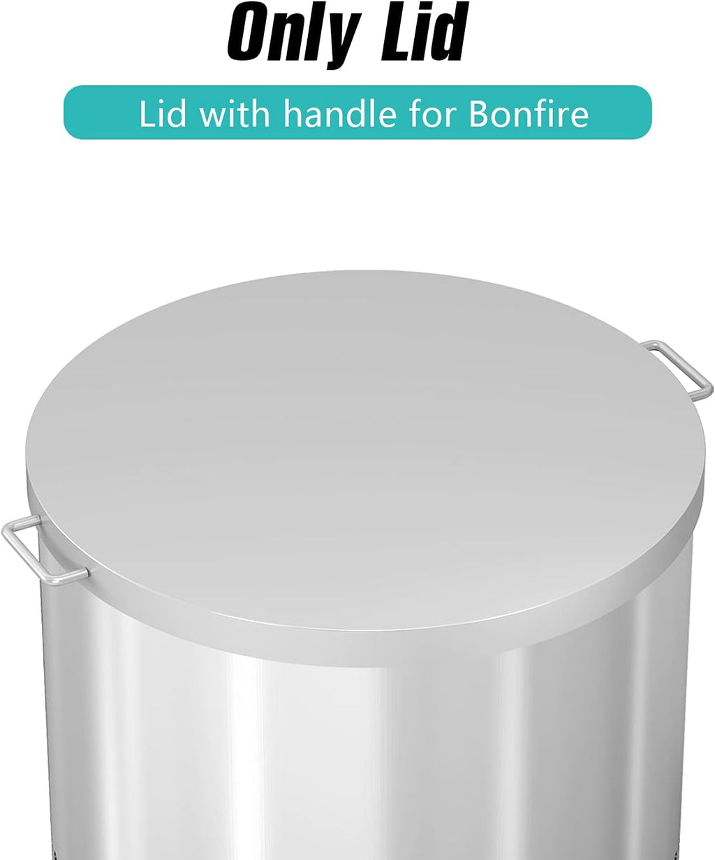 Round Fire Pit Lid with Handle N120906