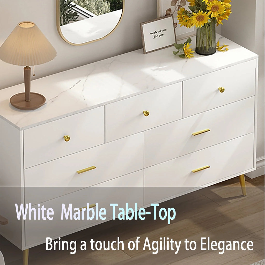 White 6 Drawer Dresser A475426