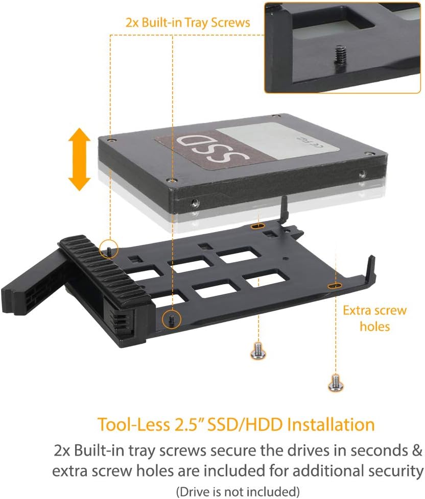 2 x 2.5 SAS/SATA HDD/SSD Mobile Rack + Slim Optical Drive Slot for 5.25 Bay V2092