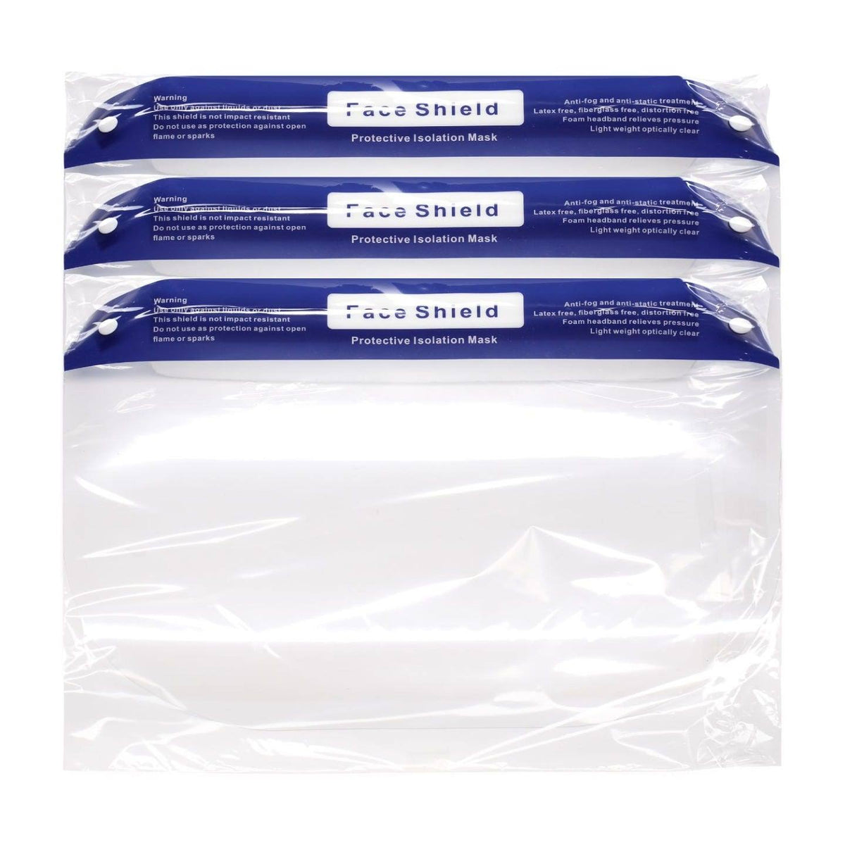 Reusable Clear Full Face Shield with Anti-Fog Coating, 105ct M443