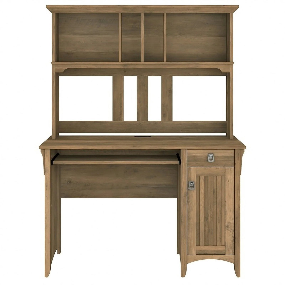 Contemporary Brown Engineered Wood Computer Desk with Hutch S155358