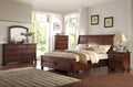 Cherry Wood Finish Eastern King Platform Bedroom Set 4Pcs R913659